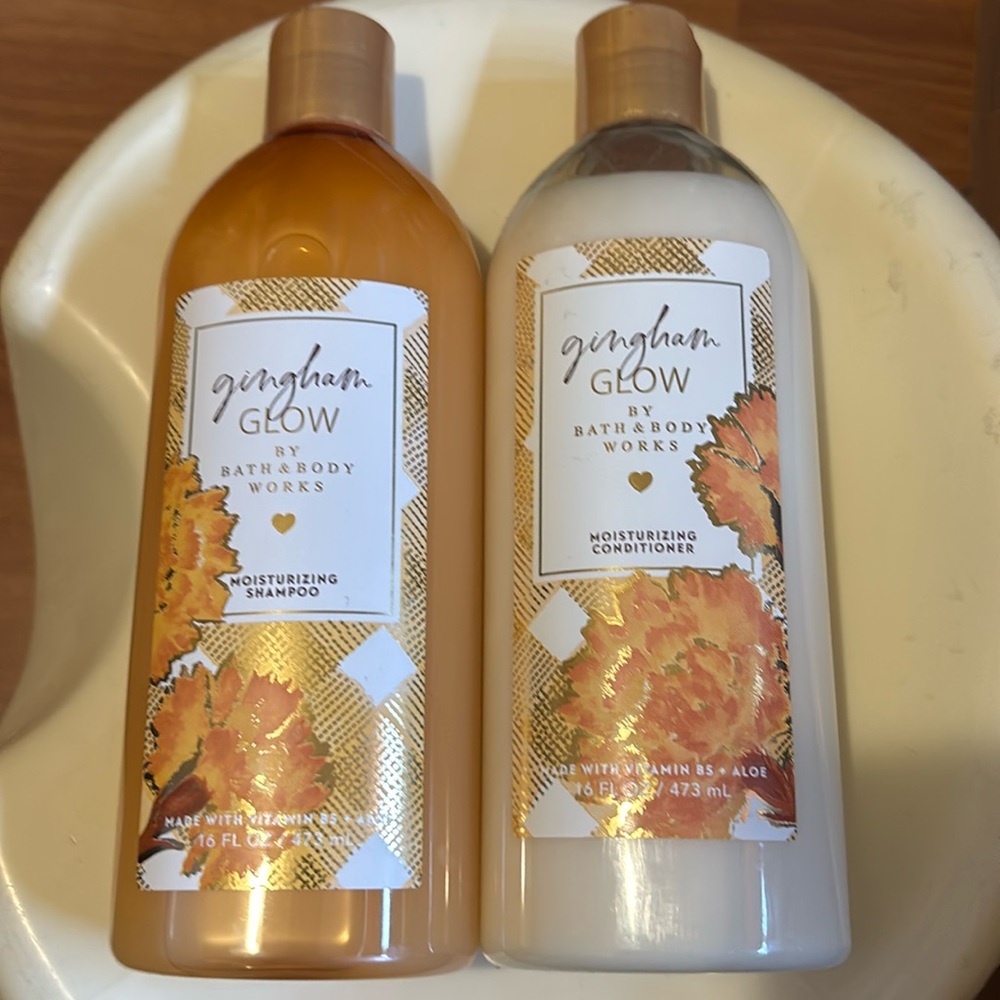 Gingham‎ Glow Bath & Body Works Moisturizing Shampoo & Conditioner Set New 16oz